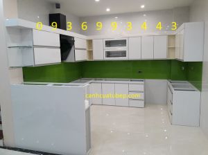 Tủ bếp nhôm cánh Acrylic đẹp