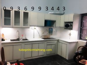 mẫu tủ bếp Laminate chữ L